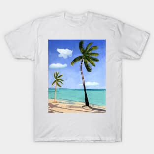 Tropical Island with Palm Trees T-Shirt